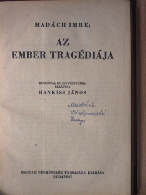 Gróf Zrinyi Miklós - Az ember tragédiája/Vörösmarty válogatott munkái/Szigeti veszedelem [antikvár]