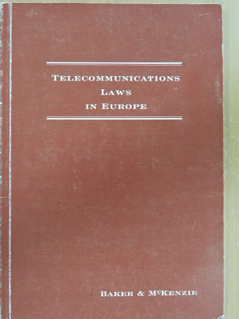 Joachim Scherer - Telecommunications Laws in Europe [antikvár]