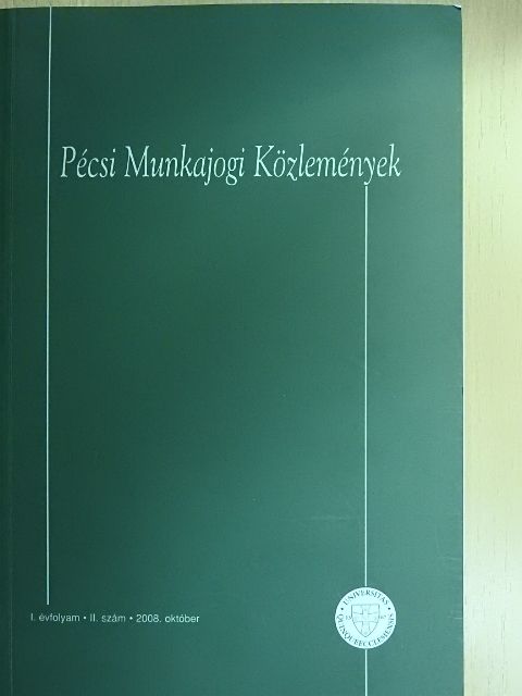 Bankó Zoltán - Pécsi Munkajogi Közlemények 2008. október [antikvár]