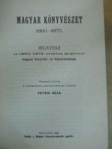 Magyar könyvészet 1860-1875. [antikvár]