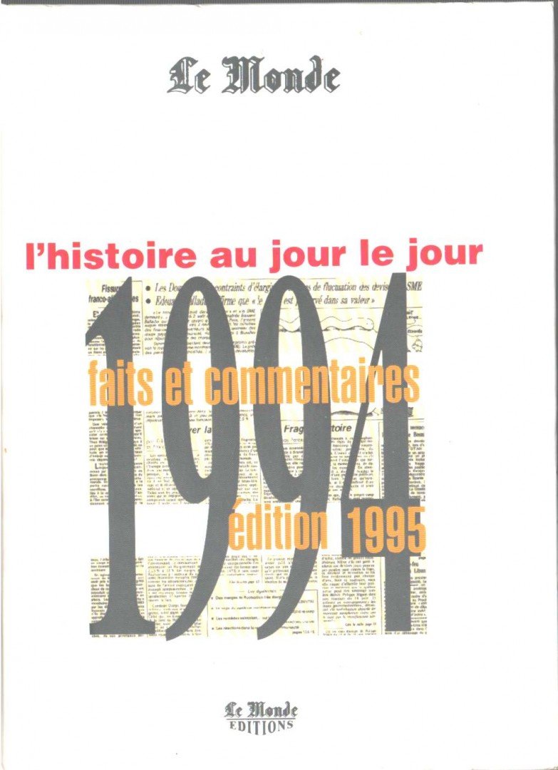 Christophe Péry, Jean Planchais - L'histoire au jour le jour 1994 [antikvár]