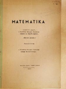Matematika [antikvár]
