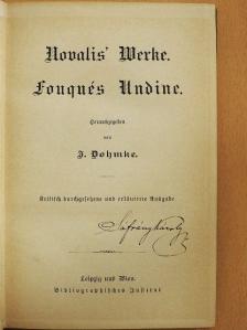 Friedrich de la Motte Fouqué - Novalis' Werke/Fouqués: Undine (gótbetűs) [antikvár]