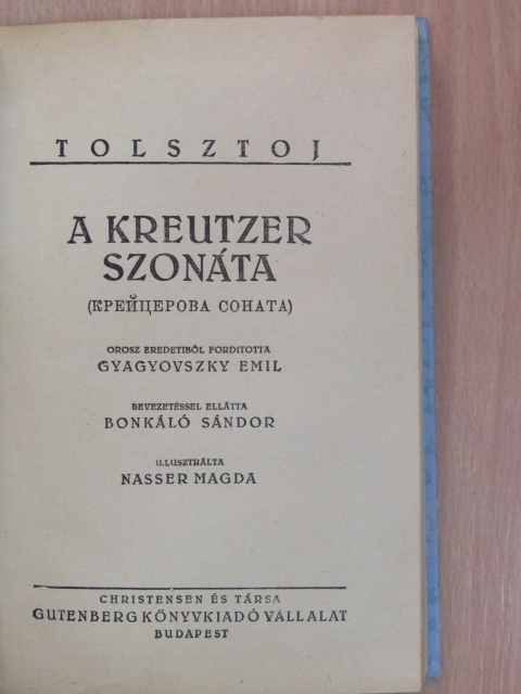 Tolsztoj - A Kreutzer szonáta [antikvár]