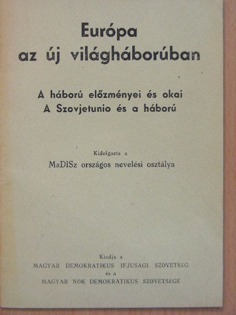 Európa az új világháborúban [antikvár]