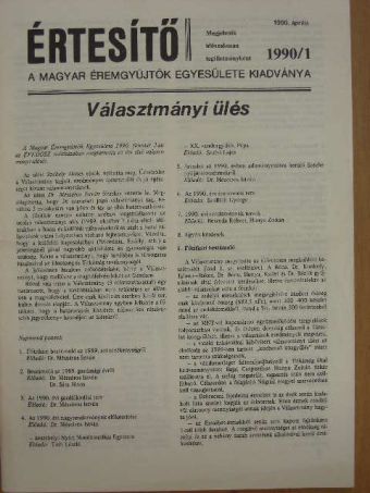 Dr. Mészáros István - Értesítő 1990/1.  [antikvár]