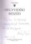 LÉKA GÉZA - Hegyvidéki beszéd (dedikált) [antikvár]