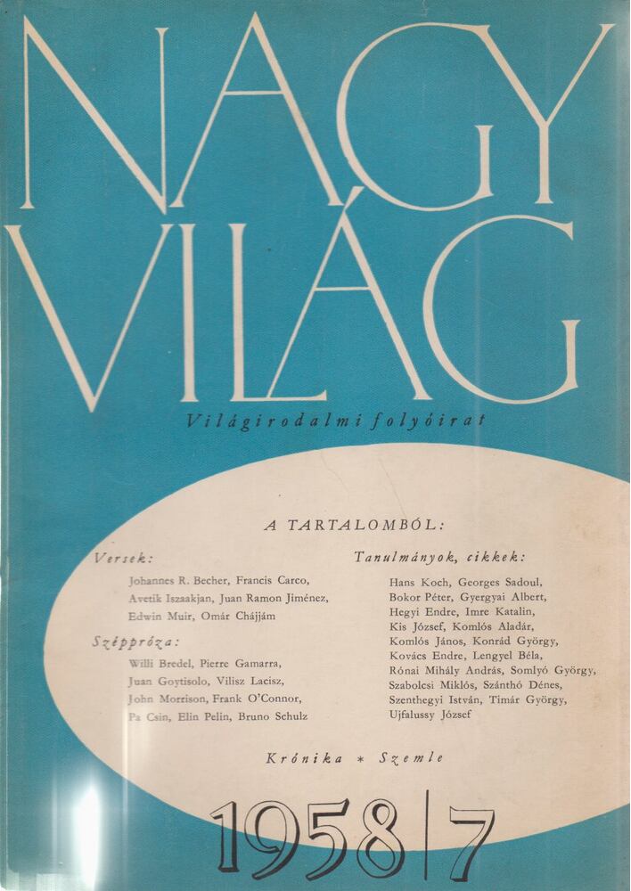 GEREBLYÉS LÁSZLÓ - Nagyvilág 1958/7. [antikvár]