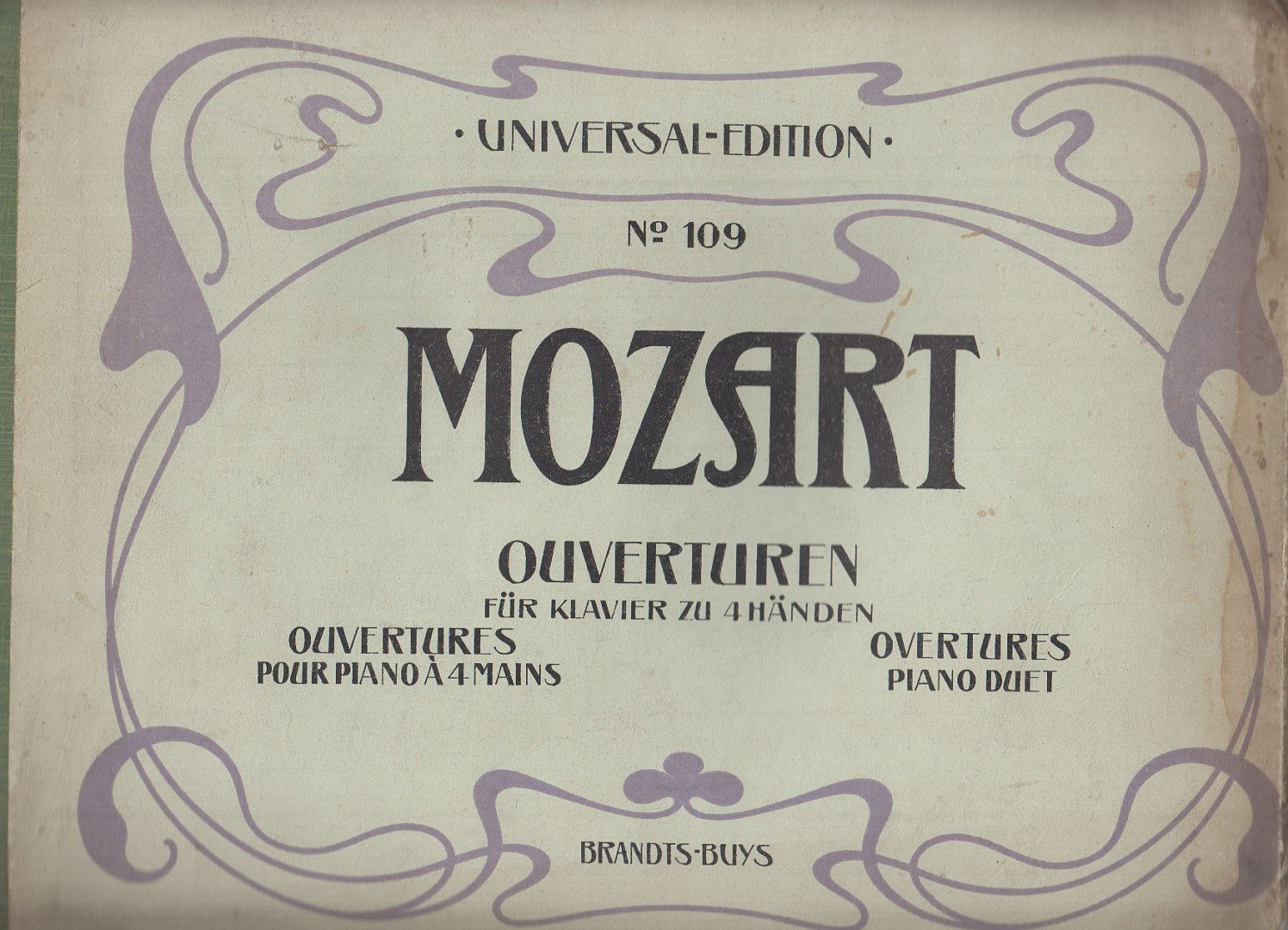 Mozart, Wolfgang Amadeus - Ouverturen - für Klavier zu 4 Händen [antikvár]
