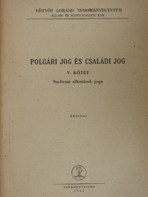 Dr. Világhy Miklós - Polgári jog és családi jog V. [antikvár]