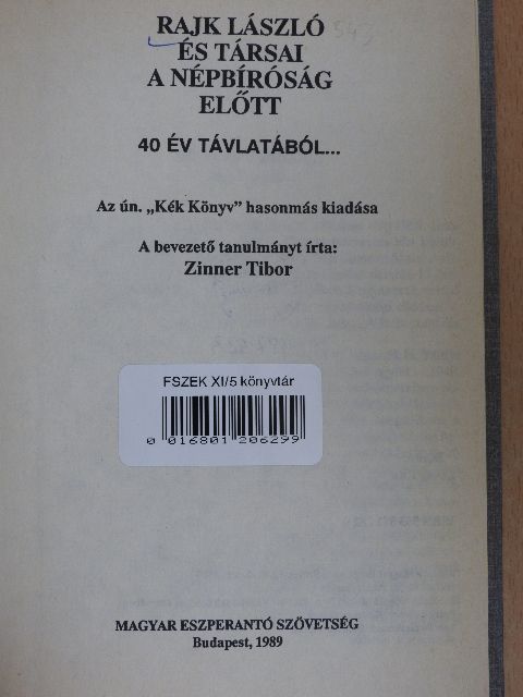 Rajk László és társai a népbíróság előtt [antikvár]
