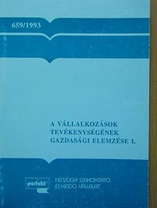 Dr. Bíró Tibor - A vállalkozások tevékenységének gazdasági elemzése I. [antikvár]