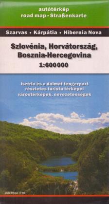 Szlovénia, Horvátország, Bosznia-Hercegovina autóstérkép 1:600000 [antikvár]