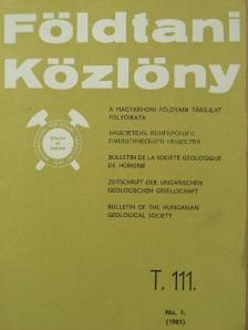 Balázs E. - Földtani Közlöny 1981/1. [antikvár]