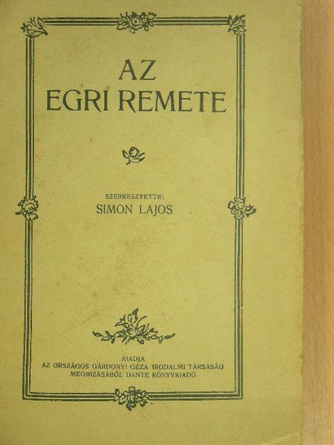 Avar Gyula - Az egri remete [antikvár]