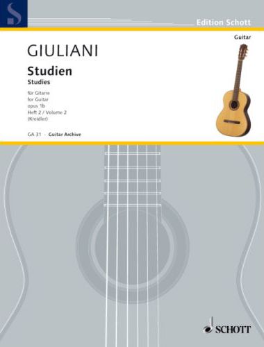 GIULIANI,MAURO - STUDIEN FÜR GITARRE OP.1b II (DIETER KREIDLER) GITARRE-ARCHIV