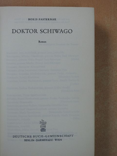 Boris Pasternak - Doktor Schiwago [antikvár]