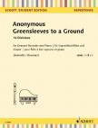 Anonymous - GREENSLEEVES TO A GROUND. 14 DIVISIONS FOR DESCANT RECORDER AND PIANO (BENNETTS / BOWMAN) LEVEL 3