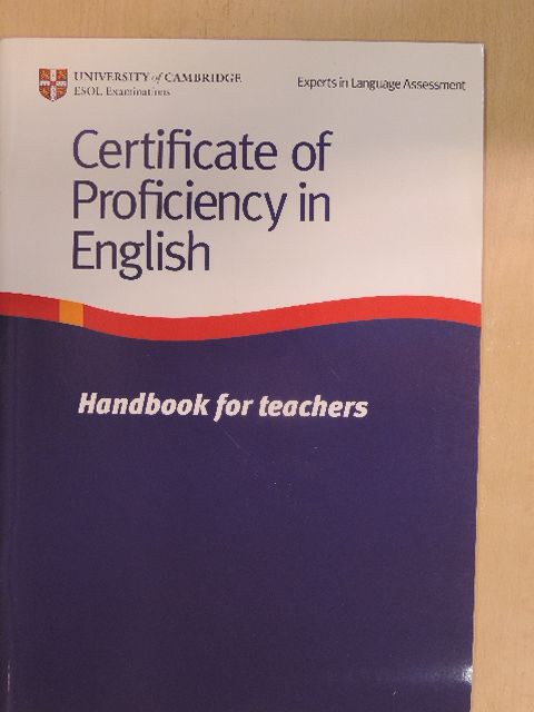 Certificate of Proficiency in English - Handbook for teachers [antikvár]