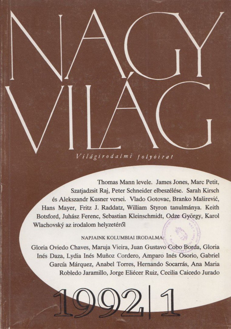 KÉRY LÁSZLÓ - Nagyvilág 1992/1 [antikvár]