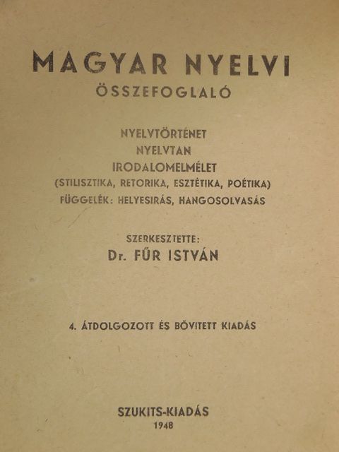 Magyar nyelvi összefoglaló [antikvár]