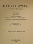 Magyar nyelvi összefoglaló [antikvár]