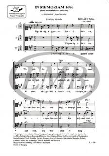 KOD - IN MEMORIAM 1686  (BUDA FELSZABADÍTÁSÁNAK EMLÉKÉRE, A TRICINIÁBÓL) KISTÉTÉNYI MELINDA SZÖVEGÉRE