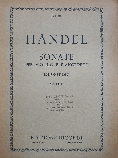 G. F. Händel - Sonate I. [antikvár]