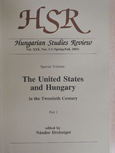 Alan Walker - Hungarian Studies Review Spring-Fall, 2003 [antikvár]
