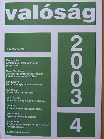 Bán Éva - Valóság 2003. április [antikvár]
