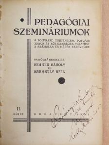 Bóth József - Pedagógiai szemináriumok II. [antikvár]