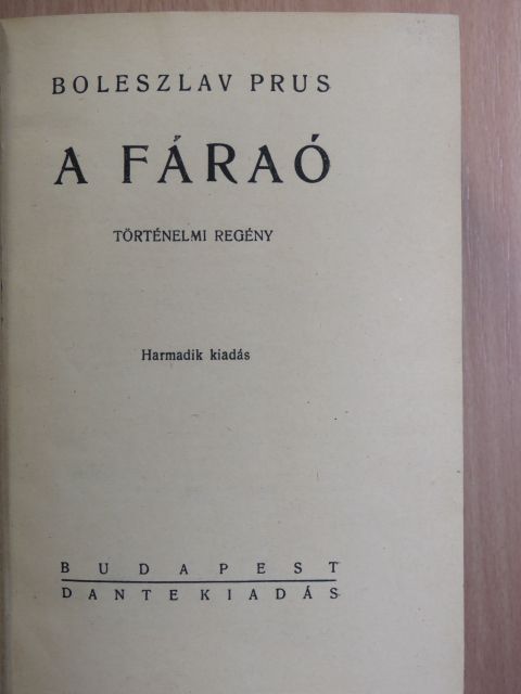 Boleszlav Prus - A fáraó I-III. [antikvár]
