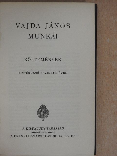 Vajda János - Vajda János munkái [antikvár]