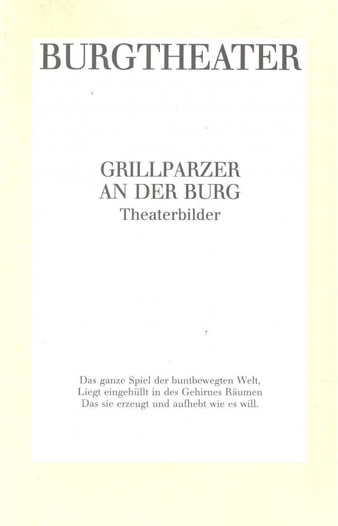 Grillparzer an der Burg – Theaterbilder [antikvár]