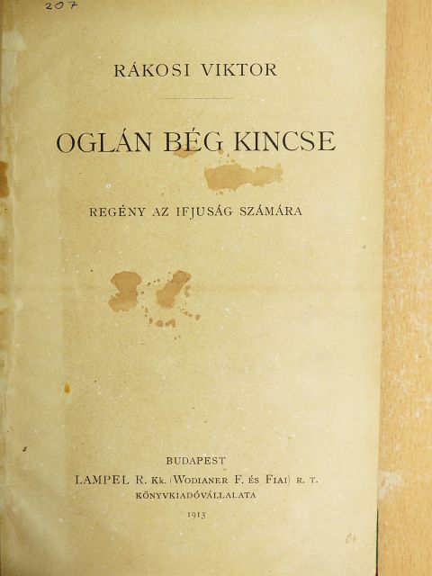 Rákosi Viktor - Oglán bég kincse [antikvár]