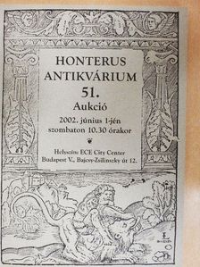 Honterus Antikvárium 51. Aukció [antikvár]