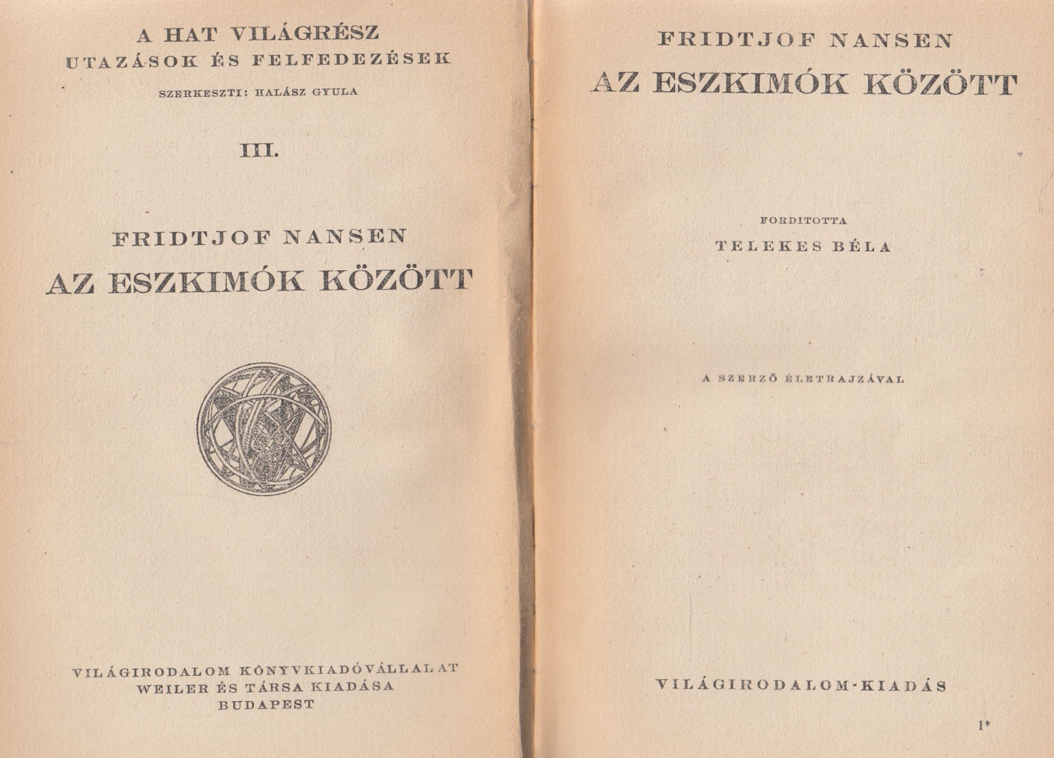 Fridtjof Nansen - Az eszkimók között [antikvár]