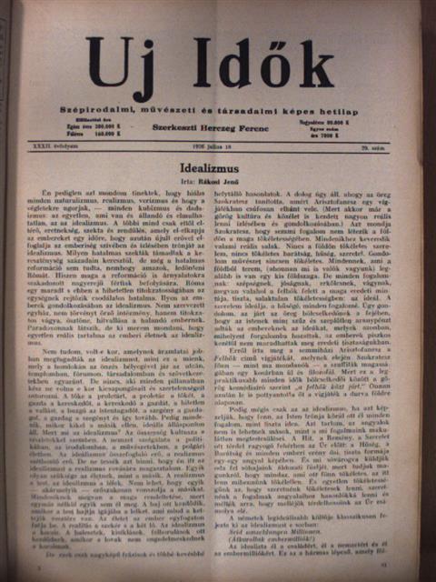 Csathó Kálmán - Uj Idők 1926. (nem teljes évfolyam) [antikvár]