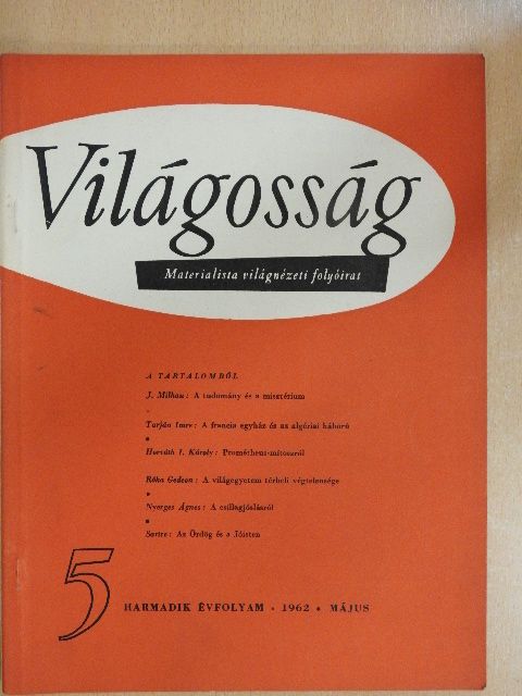 Balássy László - Világosság 1962. május [antikvár]