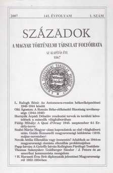 Századok 141. évf. 1. szám. [antikvár]
