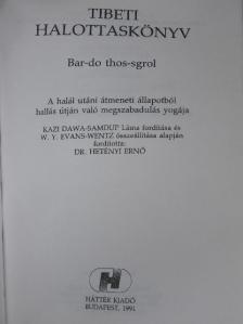 Benedek István - Tibeti halottaskönyv [antikvár]