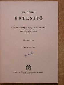 Eörsi Gyula - Akadémiai Értesítő LX. kötet 497. füzet [antikvár]