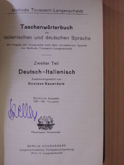 Taschenwörterbuch der italienischen und deutschen Sprache II. [antikvár]
