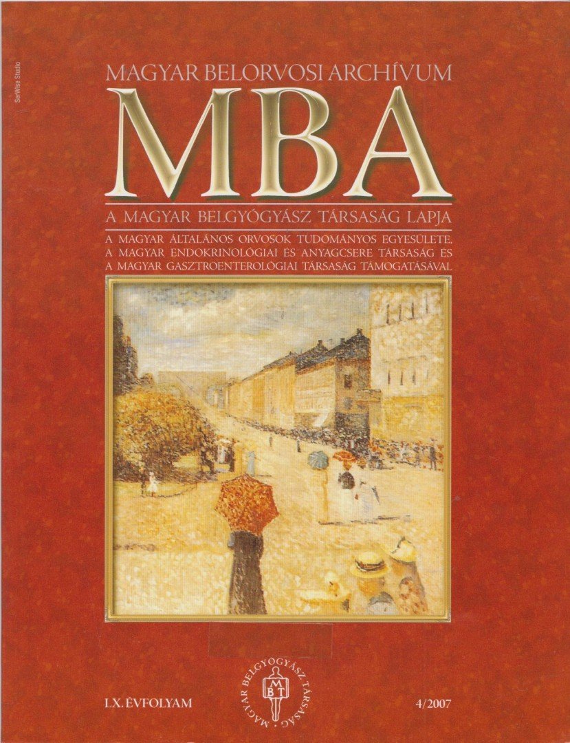 Dr. Szathmári Miklós - Magyar Belorvosi Archívum 2007/4 [antikvár]