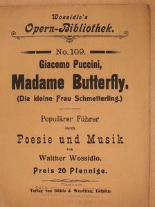 Giacomo Puccini - Madame Butterfly (gótbetűs) [antikvár]