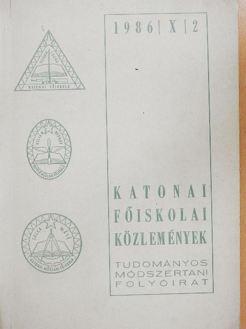 Keresztes Gyula - Katonai Főiskolai Közlemények 1986/X/2. [antikvár]