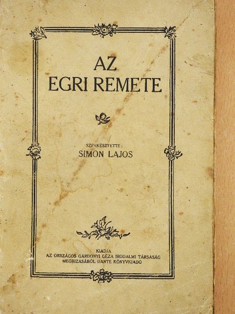 Avar Gyula - Az egri remete [antikvár]