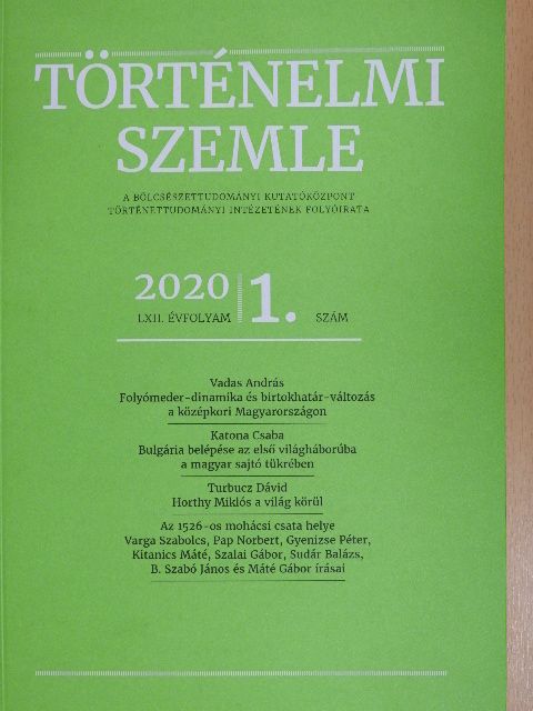 Katona Csaba - Történelmi Szemle 2020/1. [antikvár]