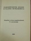 Szakszervezetek Szegedi Általános Munkáskórusa (minikönyv) [antikvár]