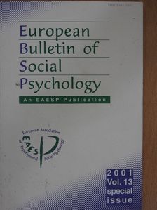 Armando Rodriguez - European Bulletin of Social Psychology 13/2001. [antikvár]